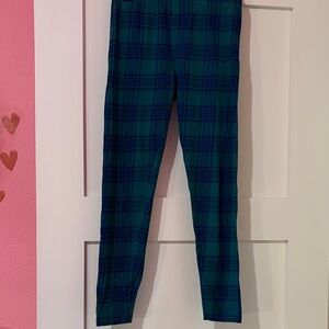 Cat & Jack Blue and Green Plaid Leggings